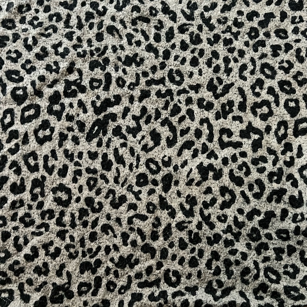 Market & Spruce Black and Brown Leopard Print Sweater (quarter sleeve)
